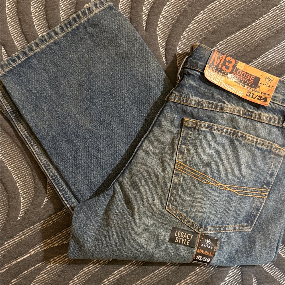 Ariat Men's Relaxed Fit Blue Jeans